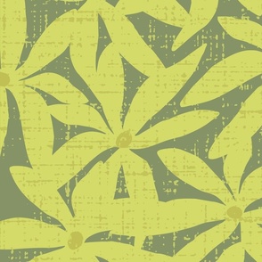 Floral plants in Lemon Lime | Pastel Comforts | Jumbo Scale ©designsbyroochita