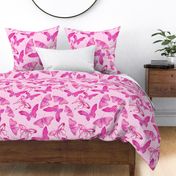 Charming Watercolor Butterfly Pattern In Pastel Pink