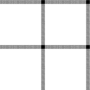 Windowpane check black on white - XL scale