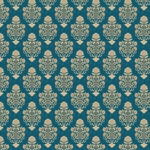 India Block Print - Small - Ocean, Turquoise, Teal