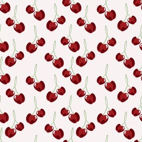 sweet cherries white background small size