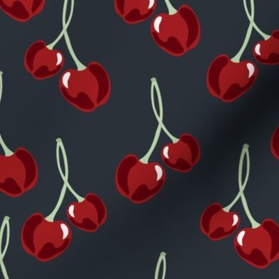 Sweet cherries dark background small size