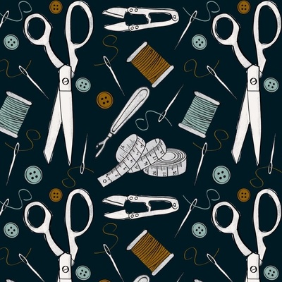 Sewing Kit Fabric Wallpaper and Home Decor  Spoonflower