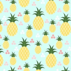 Pineapples and Pink Polkadots Print