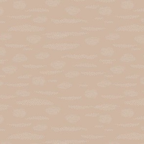 Earthy autumn brown clouds (fabric 6" - wallpaper 12" -wild horse collection) - A cloud inspired design in various browns on cream. Part of the wildhorses collection and is also available in green, pink and blue.