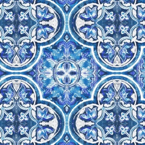 Celtic knot rug pastel blue