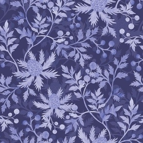 (medium) Flower garden - royal blue