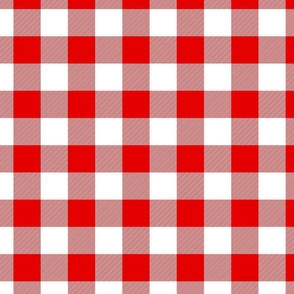 Red and White Buffalo Check Gingham Plaid