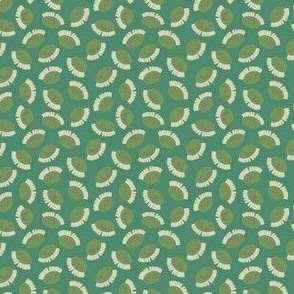 Tufts and tassels - emerald green (barefoot and boho collection) Sweet little tufted shapes for this verdant green design.