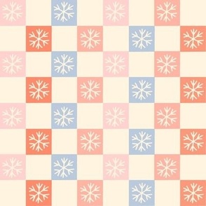 1" snowflake checkerboard fabric, christmas holiday ballet 
