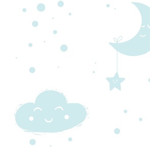 Clouds Nursery Decor - To the Moon and Back