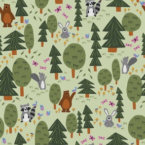 forest friends - green - SHW1003 A