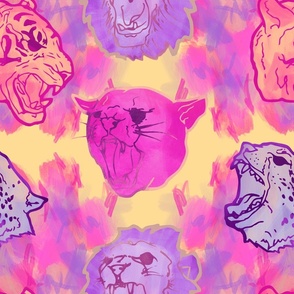 Big Cats Roar purple