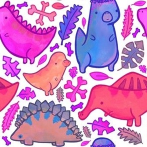 Cute Dinosaurs pinks