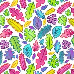 Rainbow Leaf Print 