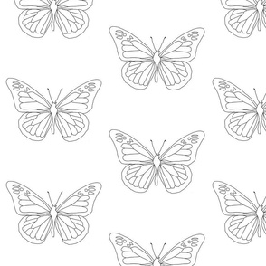 Butterfly - black and white