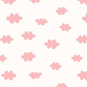 Dreamy, Cute Clouds in the sky in pastel pink and cream // Small