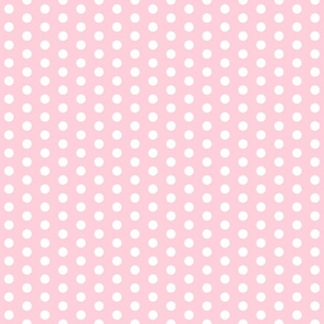 dot-pastel pink_ white - half inch