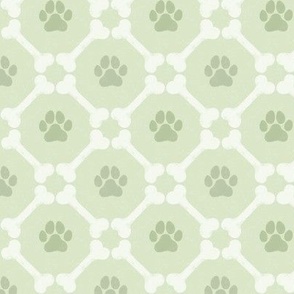 LIME GREEN Paw Print Dog Bone Wired Ribbon 2 1/2 WHITE Pet Paws Doggy Bones  Doggie Puppy Pup Thin Black Striped Border 2.5 by Yard/roll 