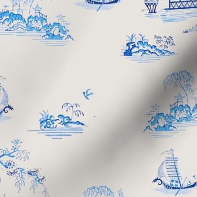 Blue and White Chinese Chinoiserie