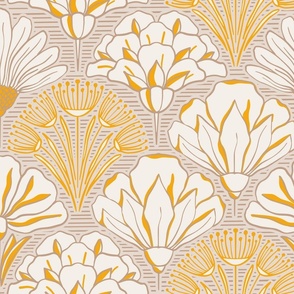 Large Floral in Shades of Yellow
