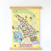 Illustrated map of Solvang