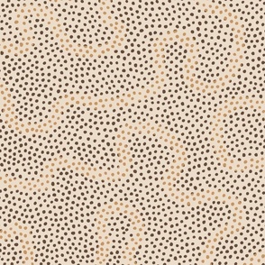 Desert Sand Ethnic Dots and Squiggles Earth Tones