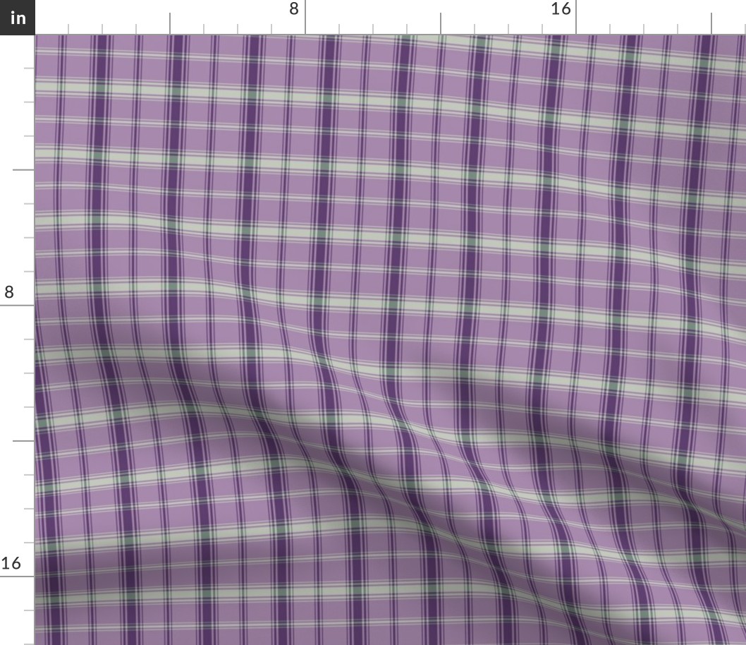 2 Inch purple tartan plaid for fall, small scale