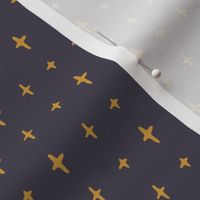 Stars, 2 inch, dark, mustard, cross, blender,  gender neutral kids apparel and pyjamas