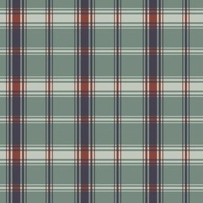 2 Inch sage green tartan plaid for fall, small scale