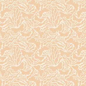 Leaves and Butterflies - Pale Yellow and Cream Shades / Medium