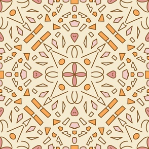 Frieda-1920s-Art-Deco-Geometric---L-wallpaper---soft-pink-orange-brown-beige---LARGE
