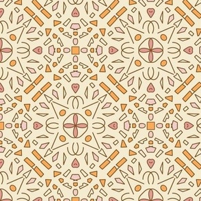 Frieda-1920s-Art-Deco-Geometric---S-wallpaper---soft-pink-orange-brown-beige---SMALL---900