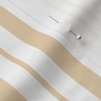 Lars Stripes in White and Light Beige - Vintage Vertical Stripes 