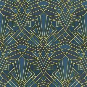 Blue Art Deco / Small