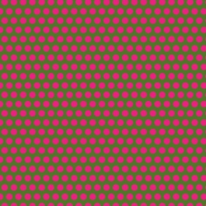 Pink green polka dots