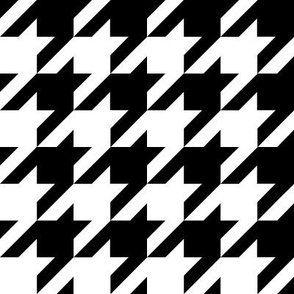 Black and White Houndstooth Check