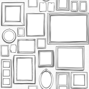 Black and White Fun frames - a Playroom gallery wall - LARGE
