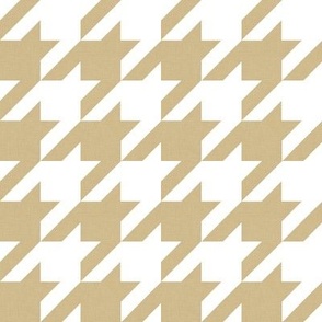 Tan and White Houndstooth Check