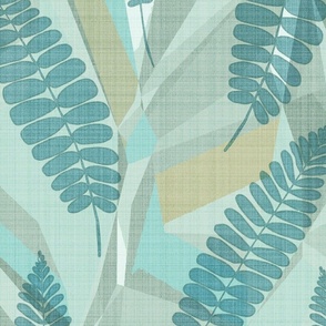 Abstract Fern Sunroom, green 24 inch