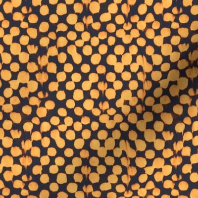paint dot checkerboard - golden copper on navy
