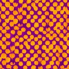 paint dot checkerboard - karmic orange on purple
