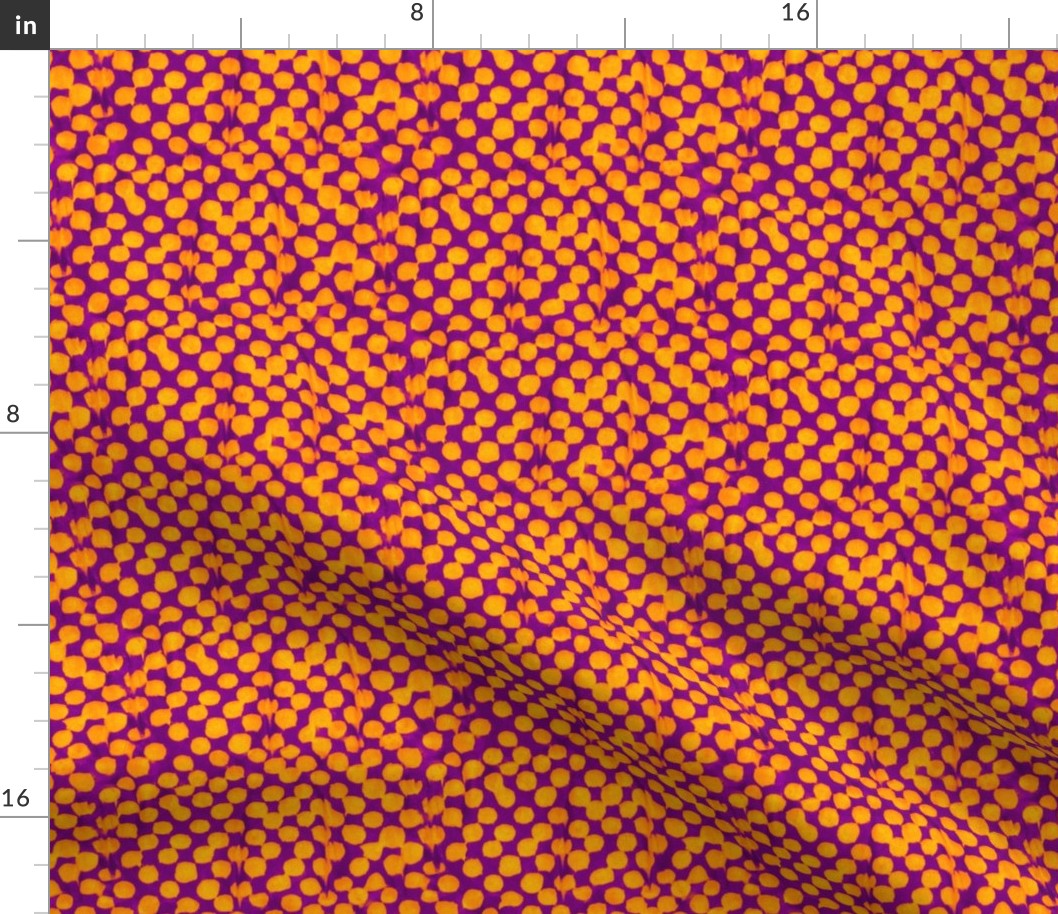 paint dot checkerboard - karmic orange on purple