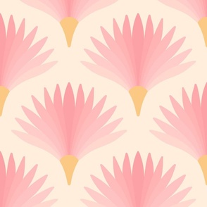 Pink Art Deco Fabric, Wallpaper and Home Decor | Spoonflower
