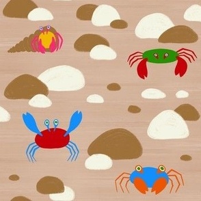 Crabs on the beach - sand