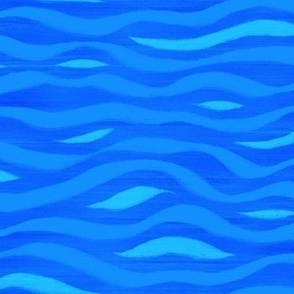 Ocean waves - sky blue