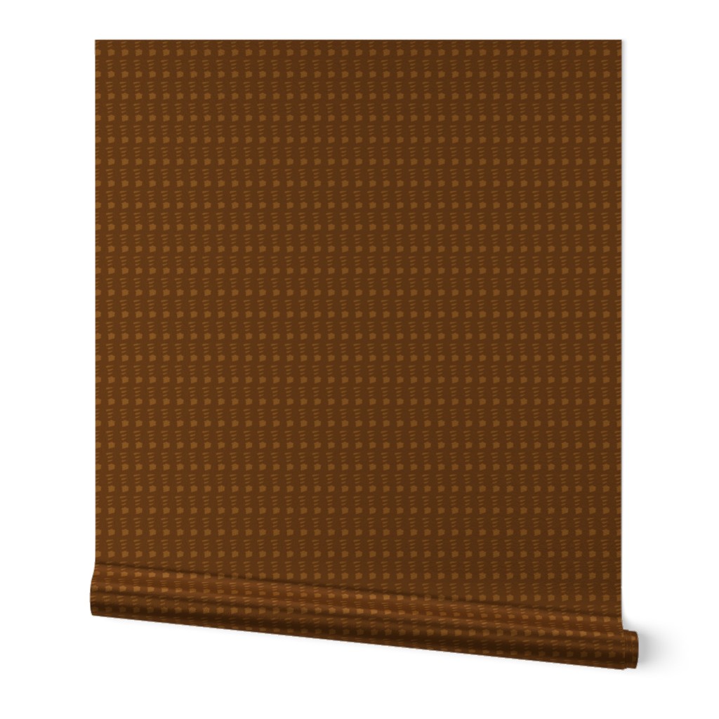 Hand-Drawn Lines and Block in Brown and Tan