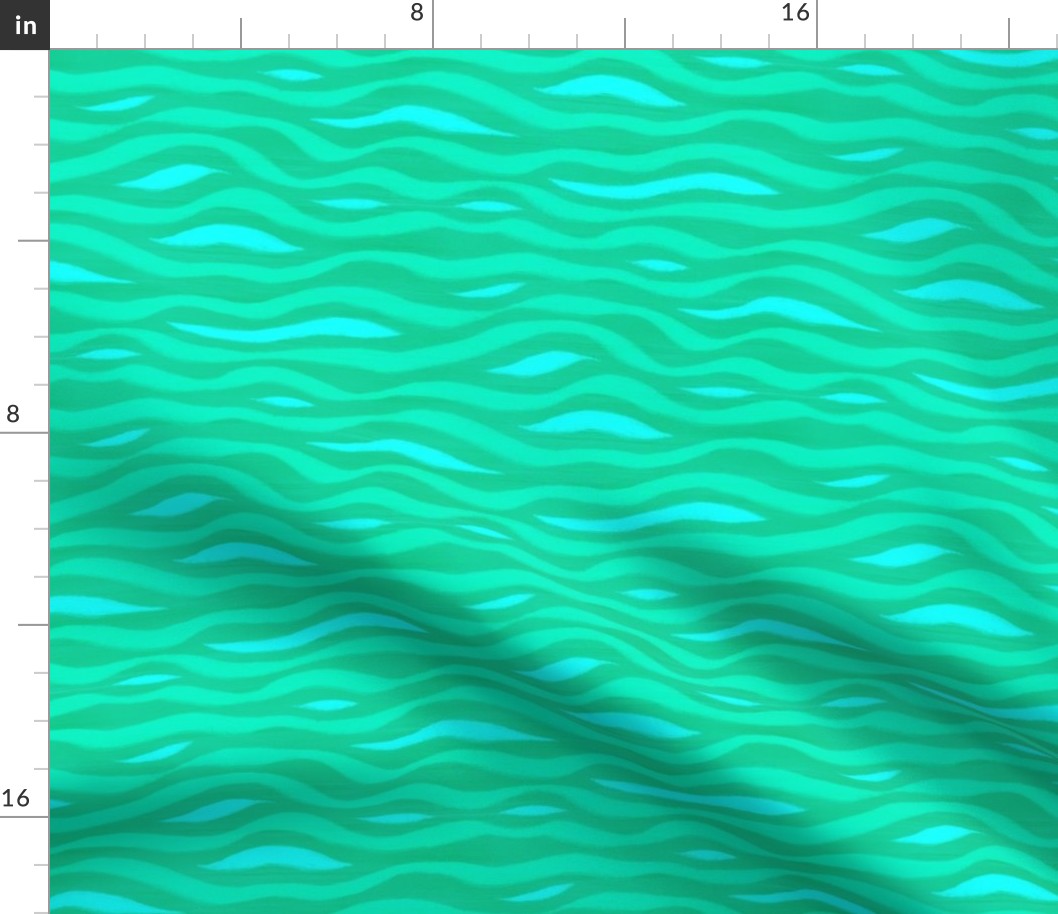 Ocean waves - sea green