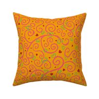 Squiggles with little hearts marigold | medium