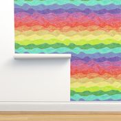 rainbow crayon waves